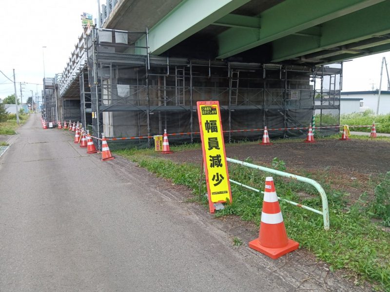 足場設置完了【利別工区】