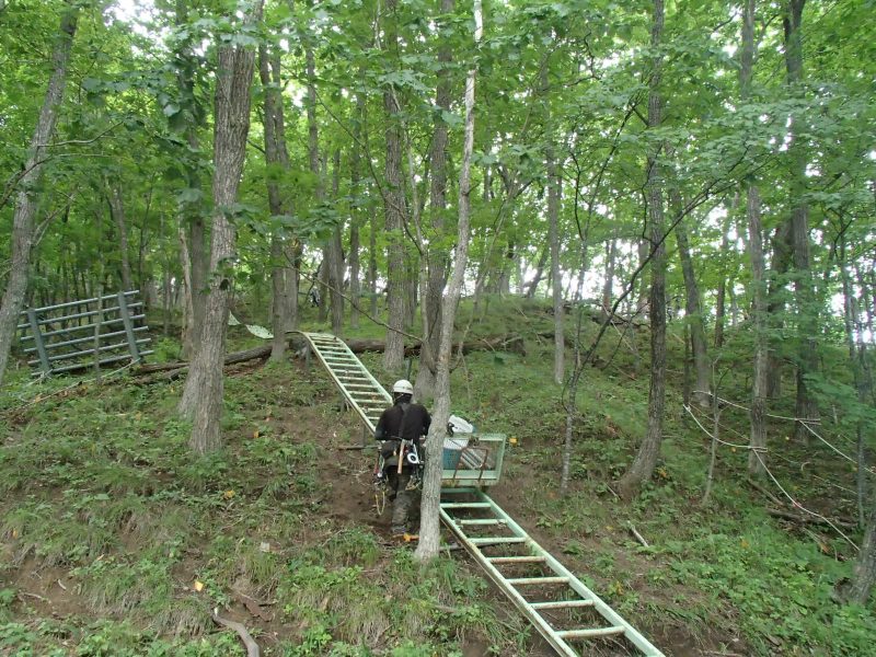 仮設工　荷揚げ運搬作業