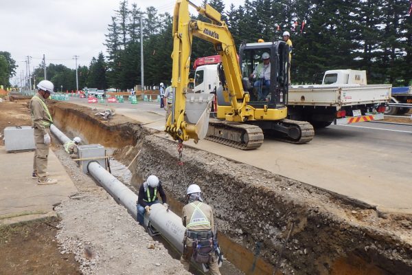 市道川西・稲田西２線線道路整備工事（舗装工）