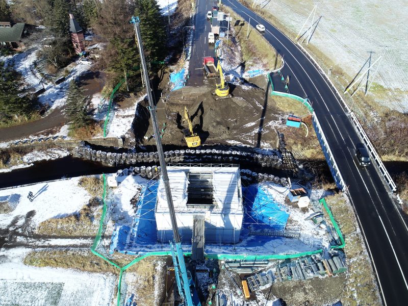 橋台・排水工-床掘状況