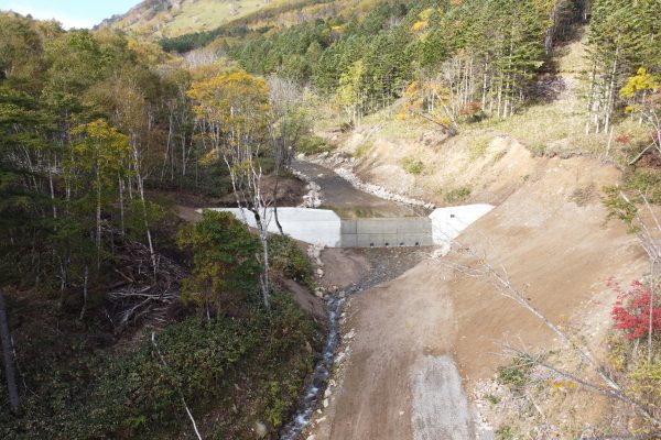 中の沢川治山工事
