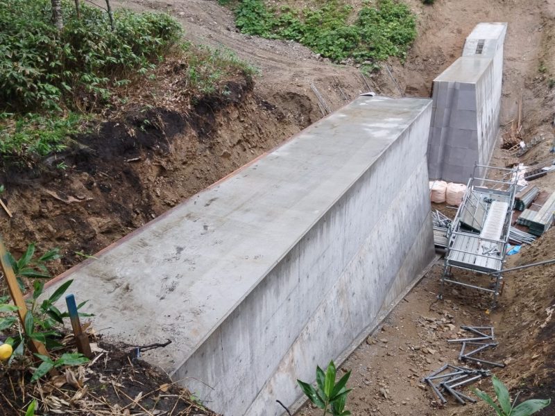 １次施工完了全景