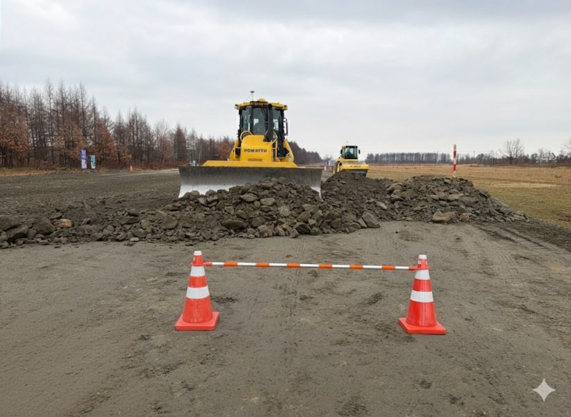 豊似工区　軟石土敷均状況